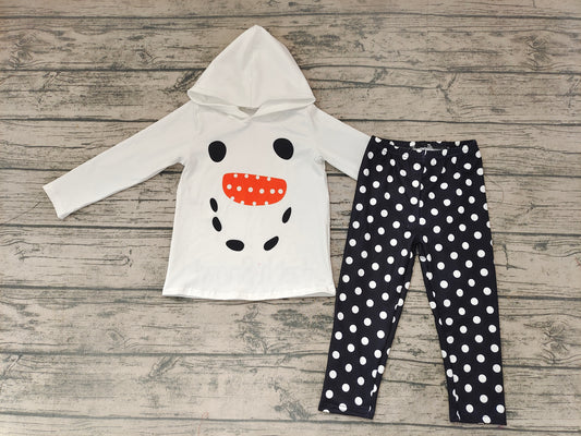 Baby Girls Christmas snowman let it snow hoodie sets