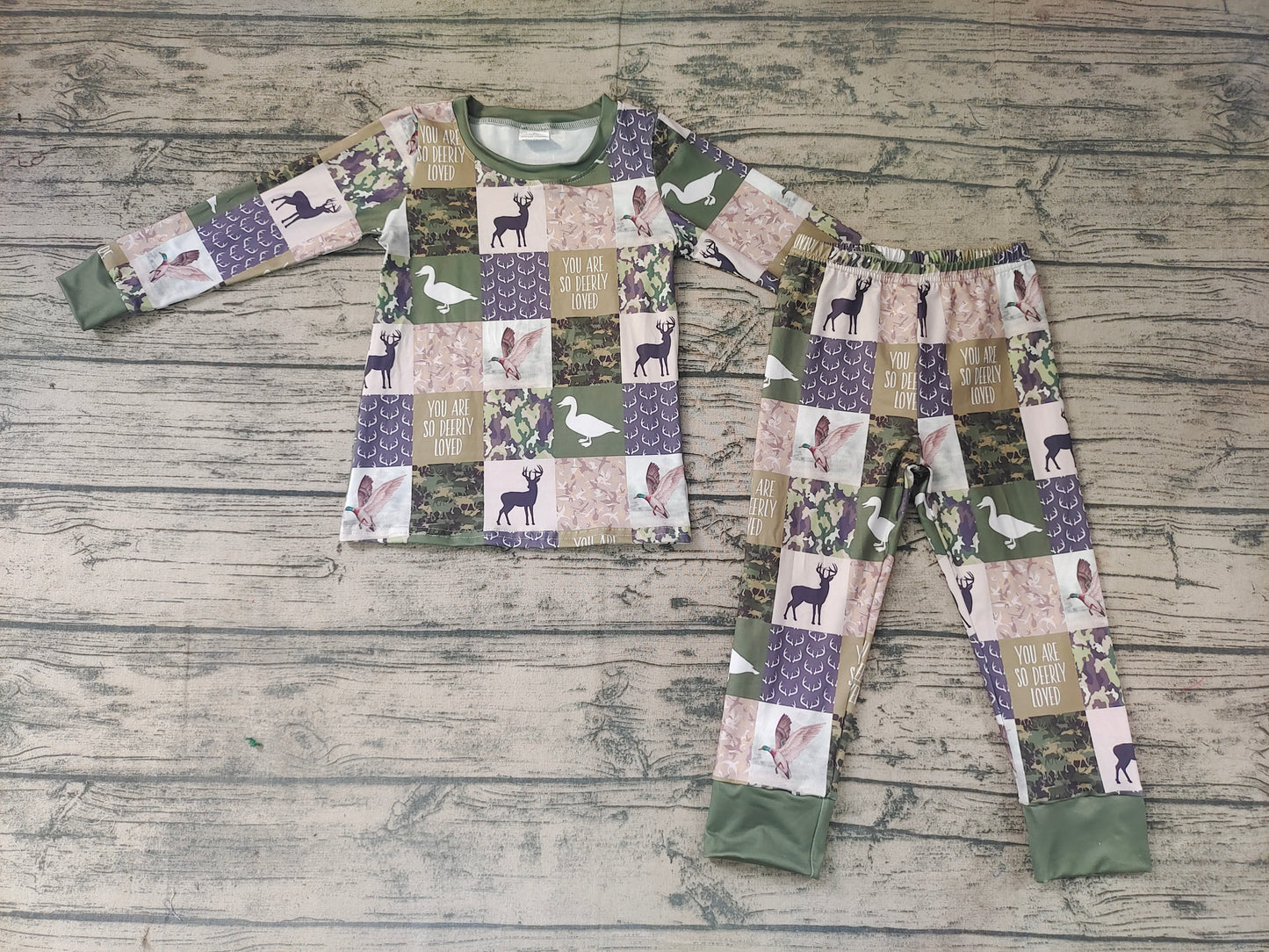 Baby Boys Hunting Fall Pajamas clothes sets