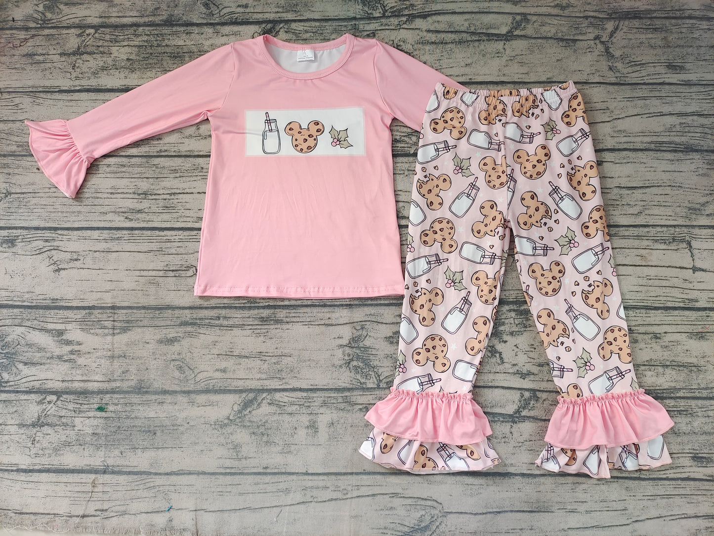 Baby Girls Christmas milk cookie bell pants sets