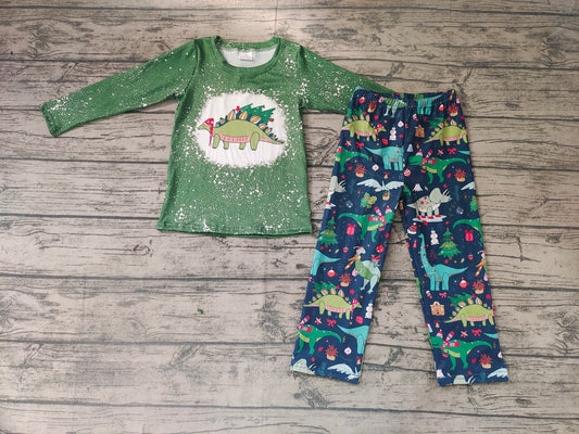 Baby boys dinosaur Christmas pants sets