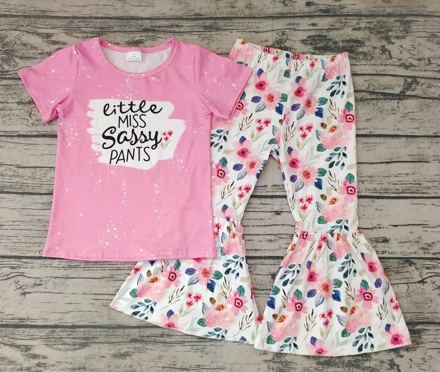 Baby Girls fashion little miss sassy bell pants clothing sets