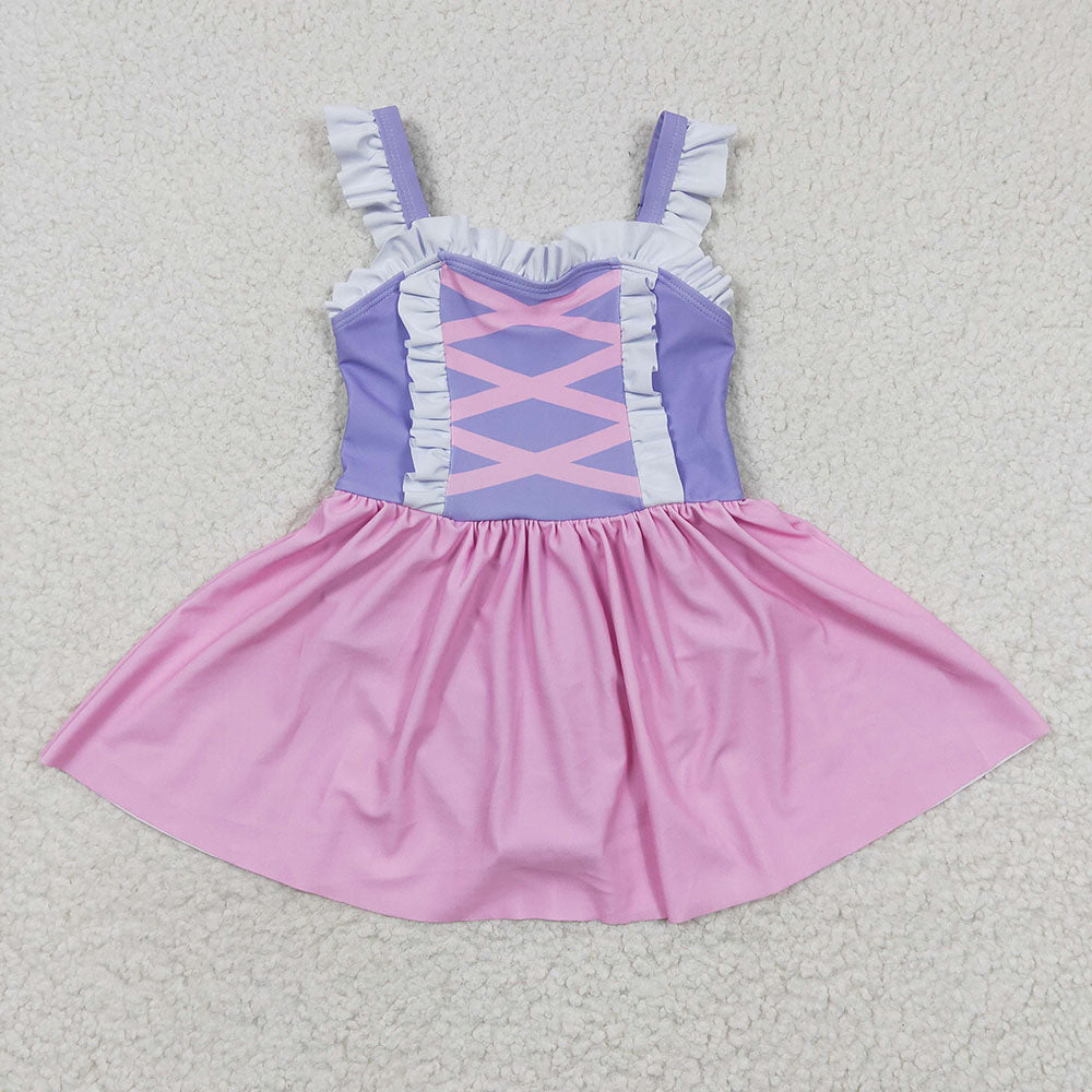 Baby Girls Princess Lavender One Pieces Swimsuits