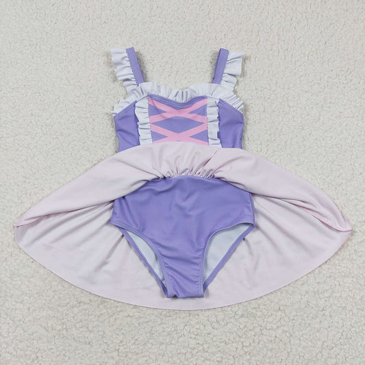 Baby Girls Princess Lavender One Pieces Swimsuits