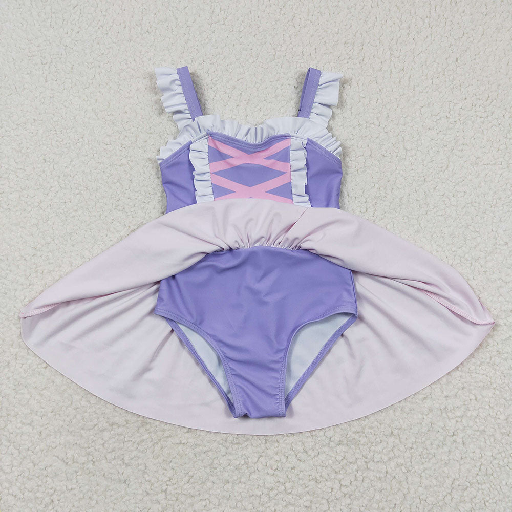 Baby Girls Princess Lavender One Pieces Swimsuits