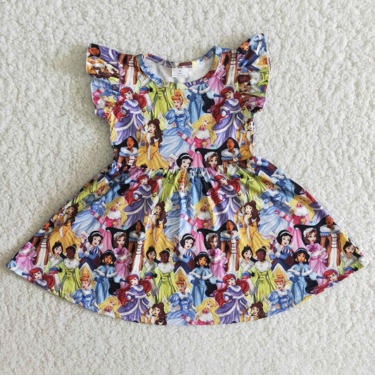 girl princess flutter sleeves dress