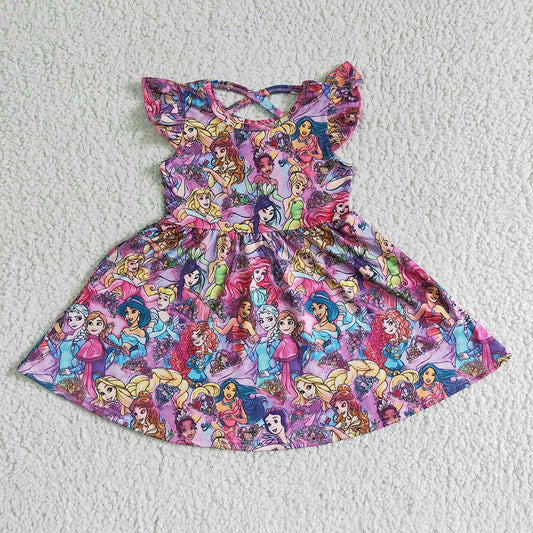 Baby girls summer princess cross dresses