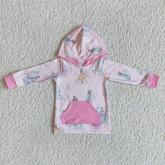 Girls princess hoodie top