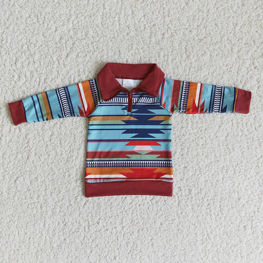 Aztec western pullover