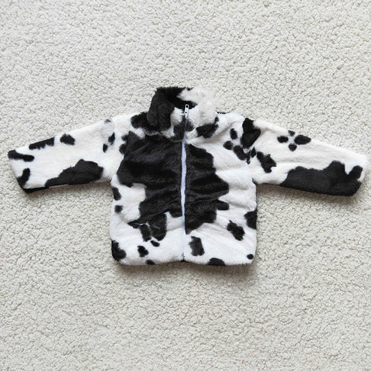White black cow pullover