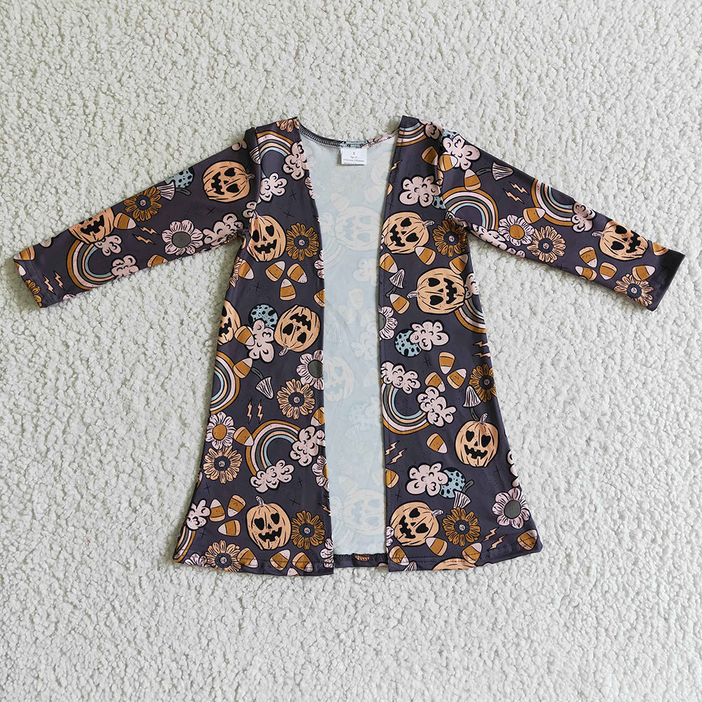 Baby girls Halloween pumpkin rainbow jackets cardigans