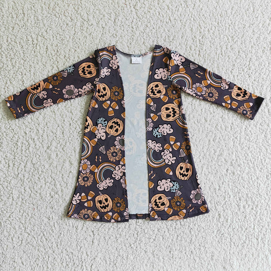 Baby girls Halloween pumpkin rainbow jackets cardigans