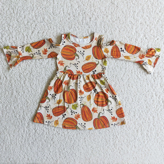 Pumpkin off shoulder dresses