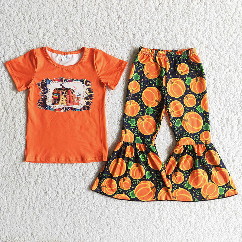 Orange pumpkin fall set