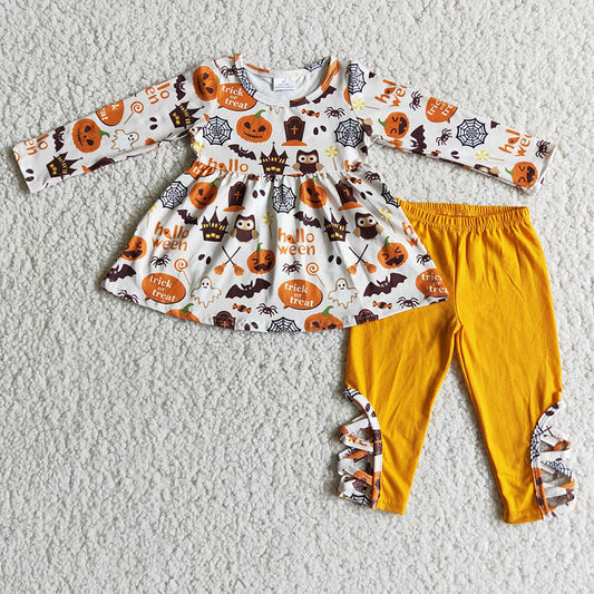 Halloween pumpkin outfits clothing sets