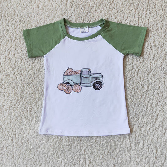 Pumpkin tractor shirts