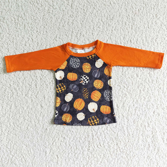 Baby Boys fall pumpkin orange shirts