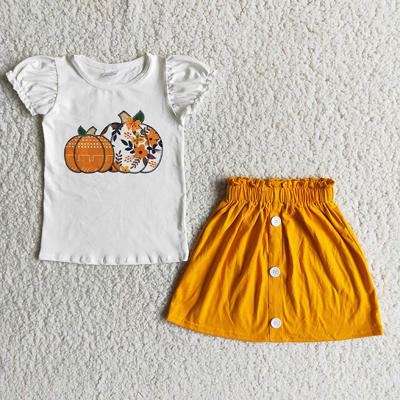 Fall pumpkin skirts set