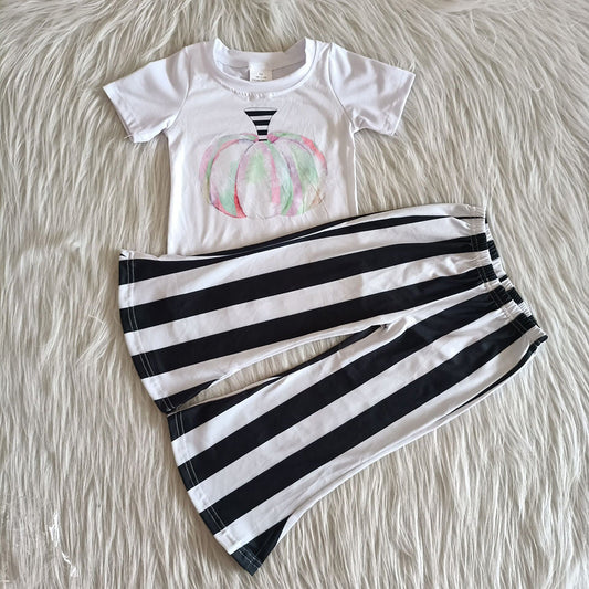 Pumpkin  stripe set