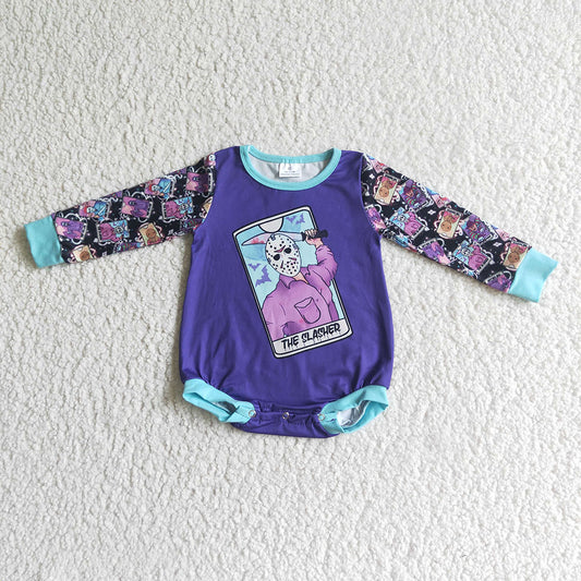 Baby girls Halloween purple rompers