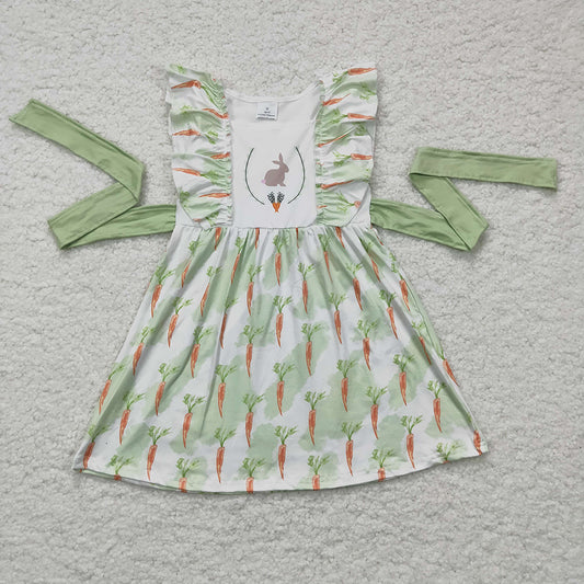 Baby Girls Rabbit Bunny Easter knee length Dresses
