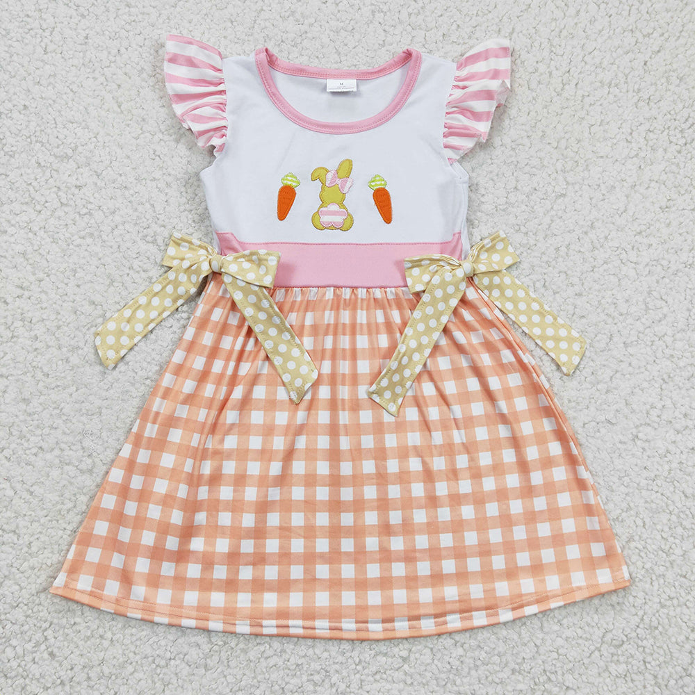 Baby Girls Easter Bunny Knee Length Bow Dresses