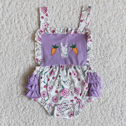 Baby girls Easter rabbit bunny romper bubbles