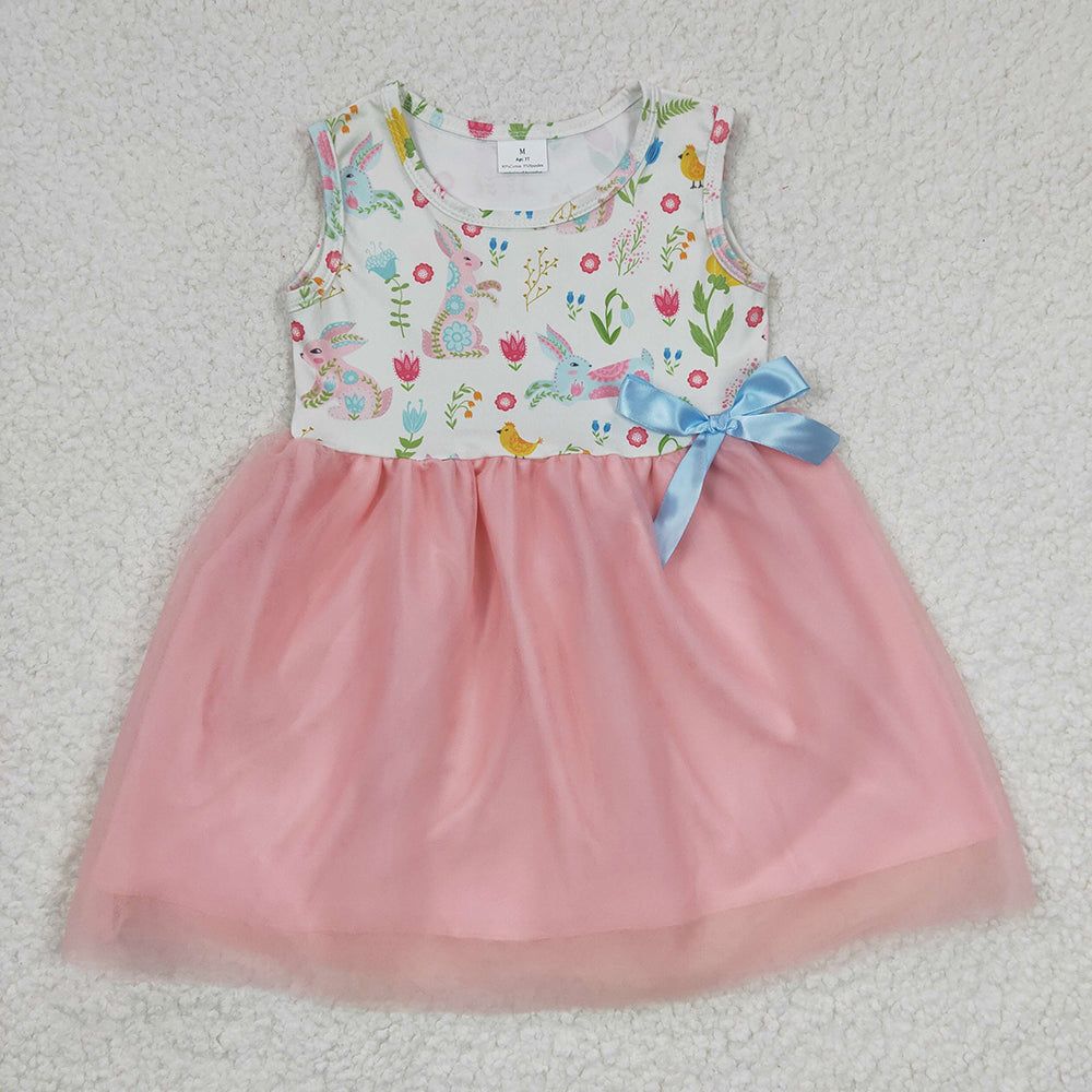 Baby Girls Rabbit Sleeveless Tutu Knee Legnth Dresses