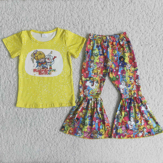 Rainbow cartoon set