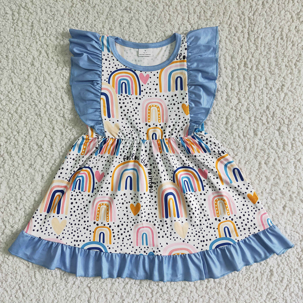 Baby girls summer rainbow dresses