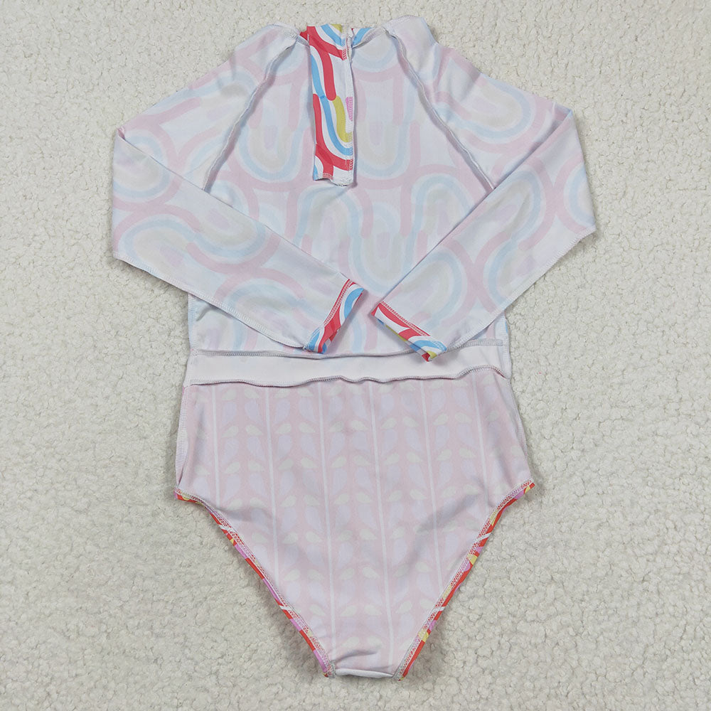 Baby Girls Rainbow Long Sleeve Swimsuits