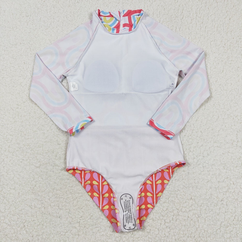 Baby Girls Rainbow Long Sleeve Swimsuits