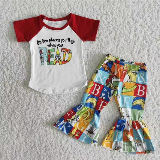 Baby girls dr read bell pants sets