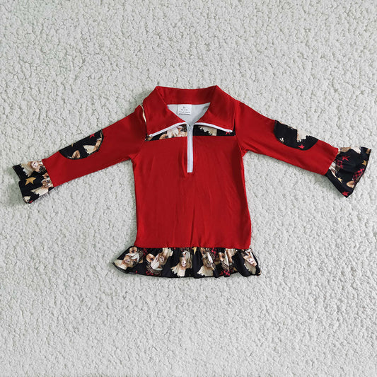 Girls Christmas cow Pullover