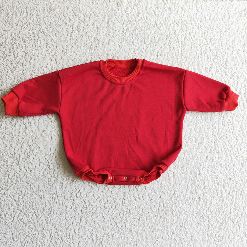 baby girls red long sleeve romper sweaters