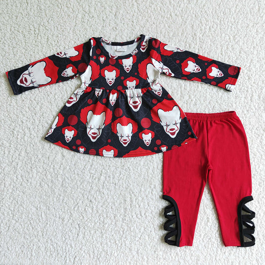 Horror red black Halloween outfits sets