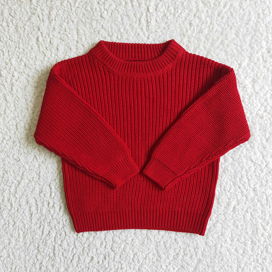 Baby Girls Fall red Color Sweaters