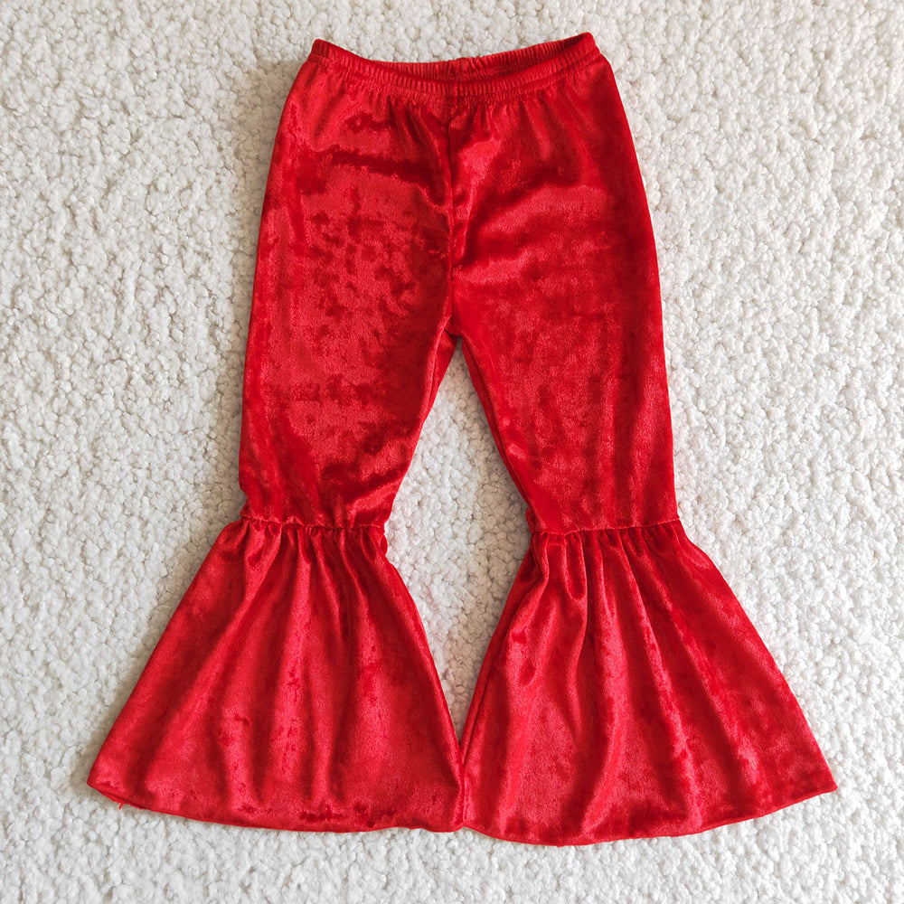 Red Velvet Bell Pants