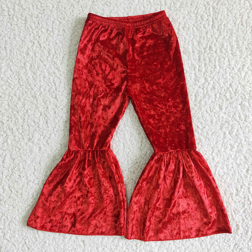 Baby Girls Velvet Bell Bottom Pants