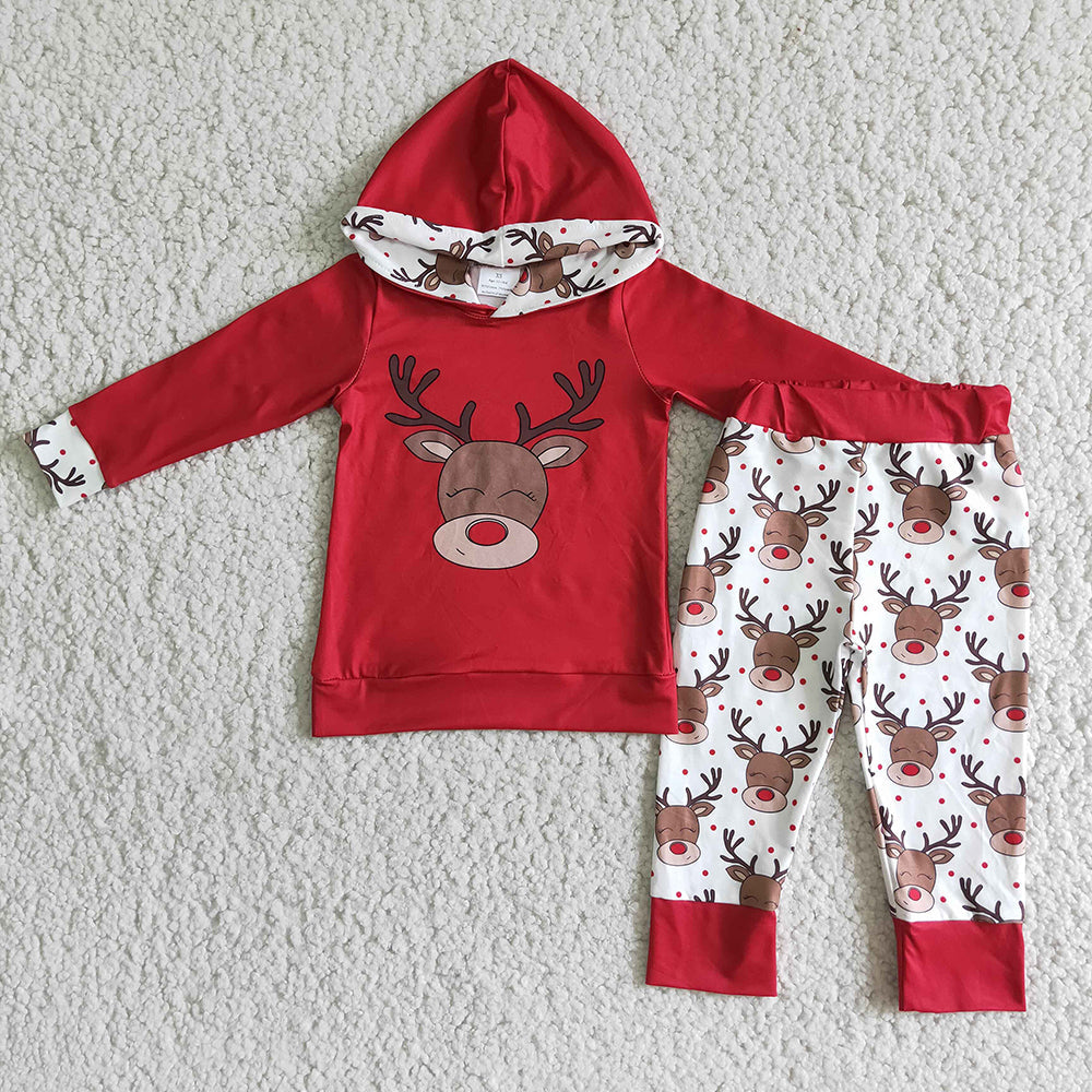 Boys Reindeer hoodie Christmas sets