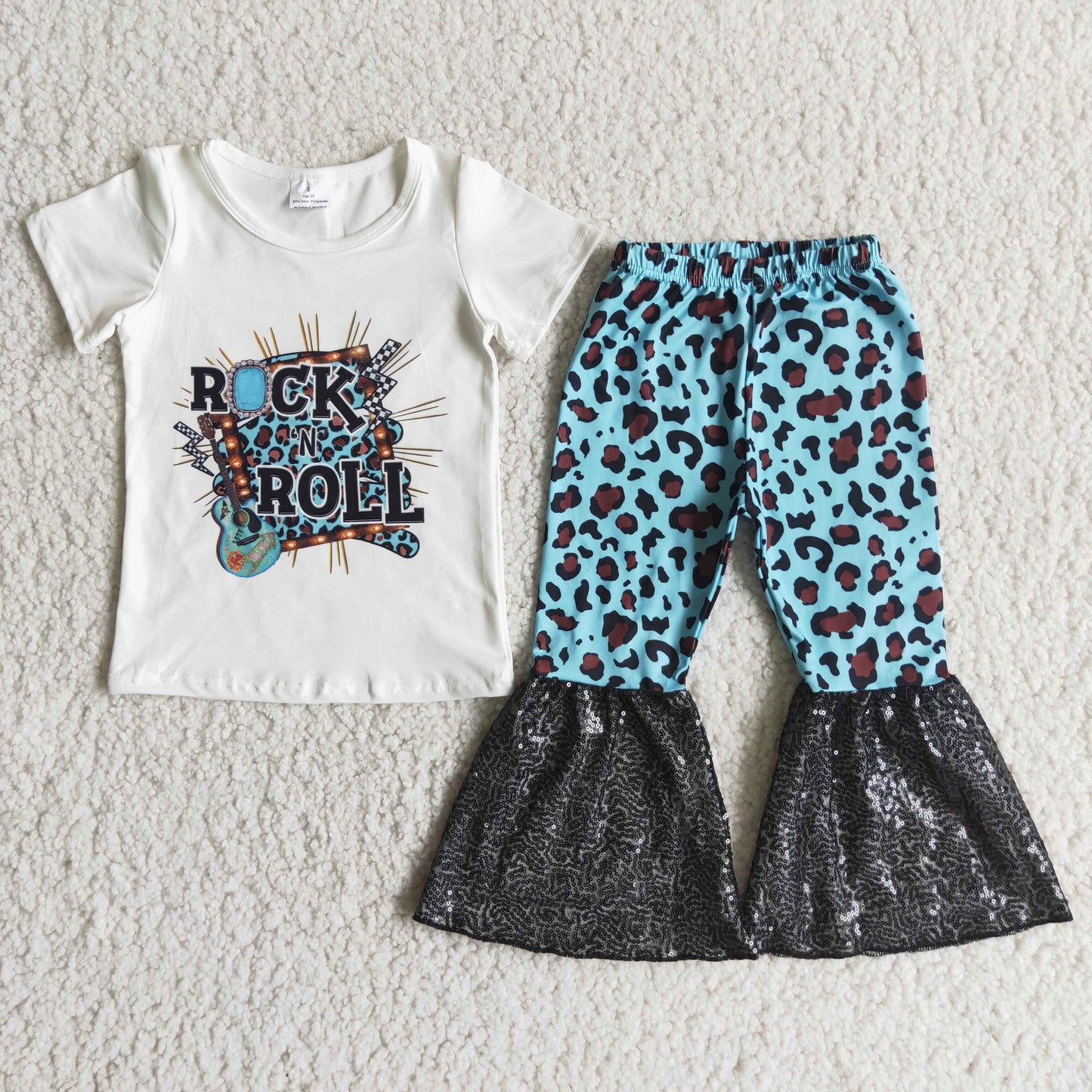 Rock and Roll Leopard sequin pants set