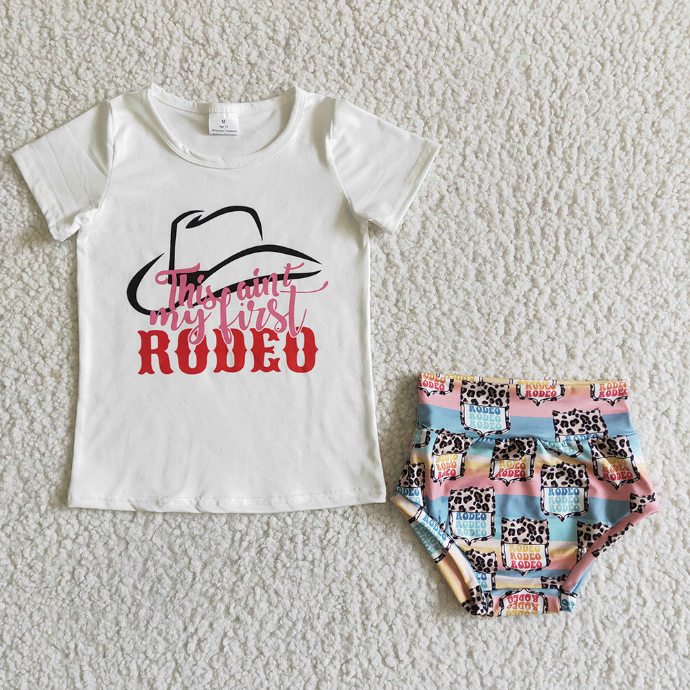 Rodeo baby girls summer bummie sets(can choose headband here)