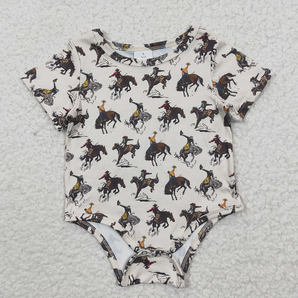 Baby Boys Western Rodeo Summer Rompers