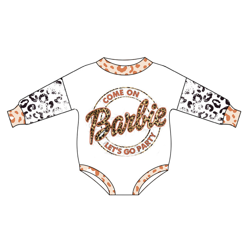 Baby girls western party long sleeve rompers