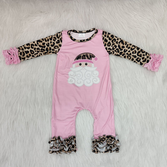 Santa pink romper