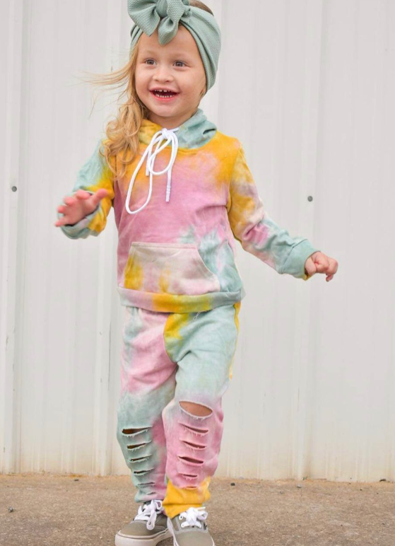 Tie dye hoodie sets 5