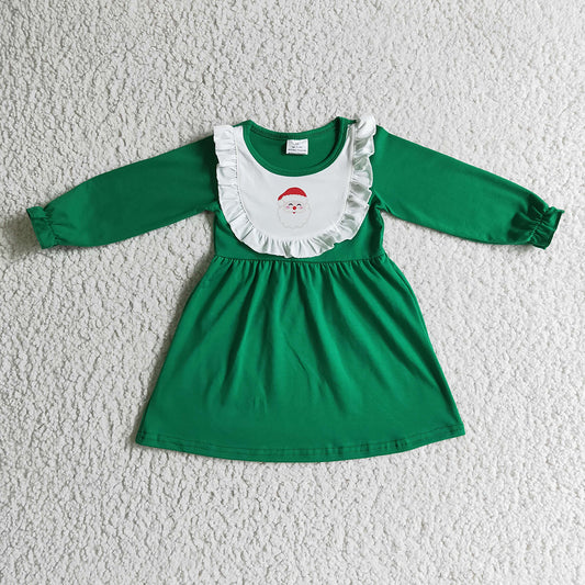 Baby girls Christmas santa green dresses