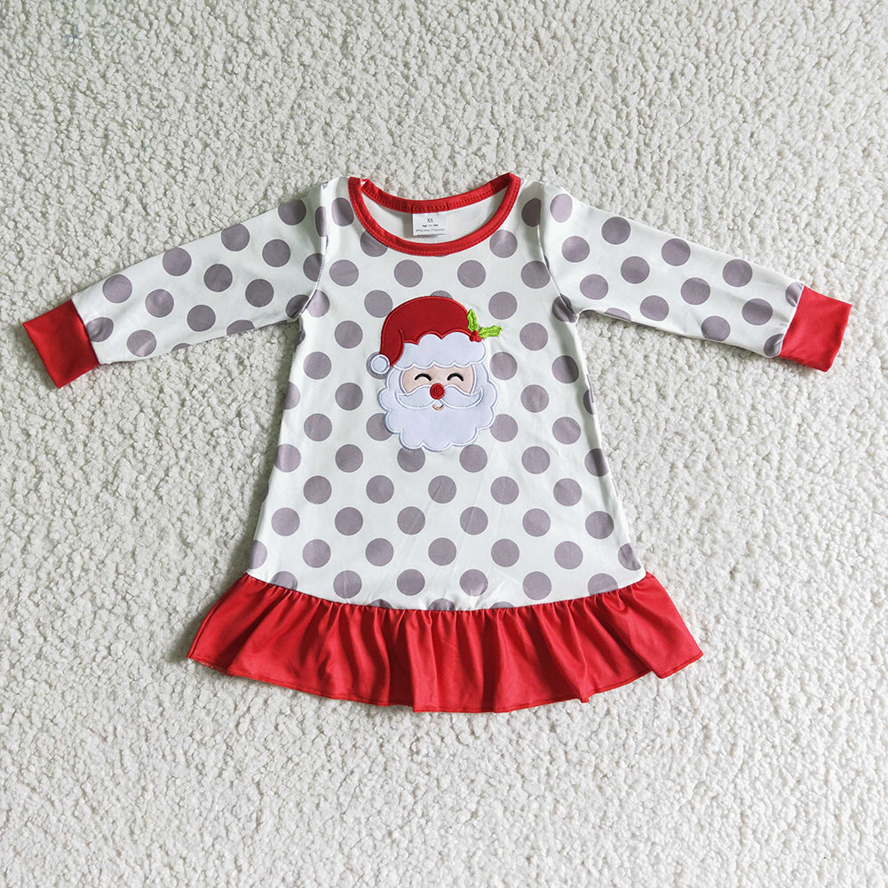 Baby Girls Santa Dots Christmas ruffle Dresses