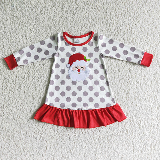 Baby Girls Santa Dots Christmas ruffle Dresses