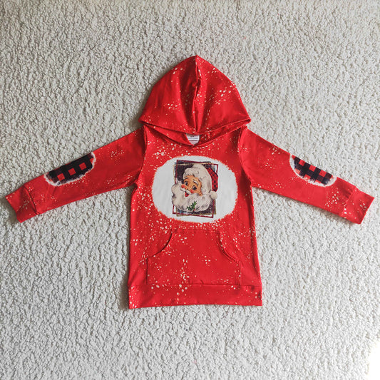 Baby kids Christmas santa hoodie long sleeve tops