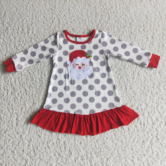 Baby Girls Santa Dots Christmas ruffle Dresses